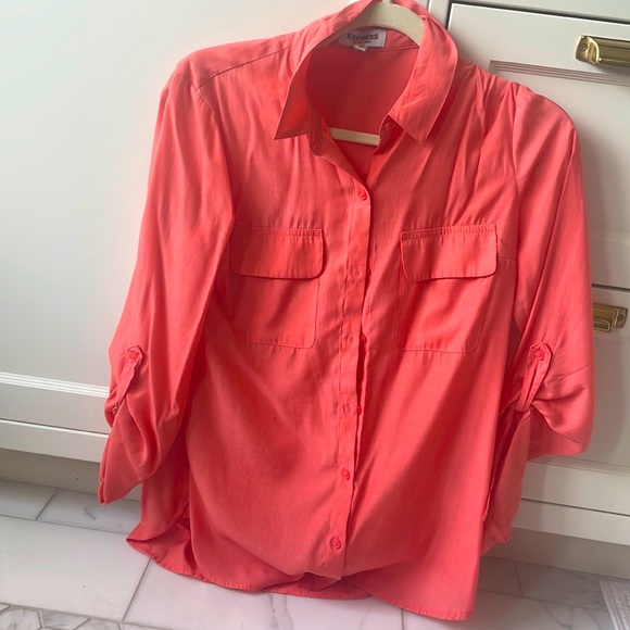 Express melon pink city shirt xs - Picture 2 of 4
